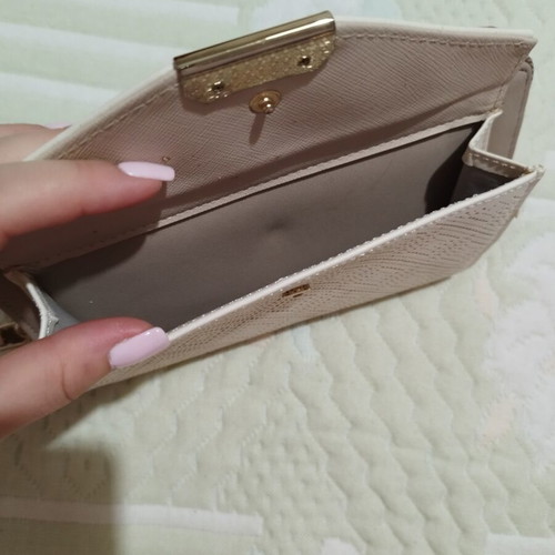 Beige wallet, new