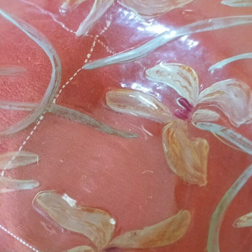 Handmade glass serving set of 2 pieces (tray & bowl)