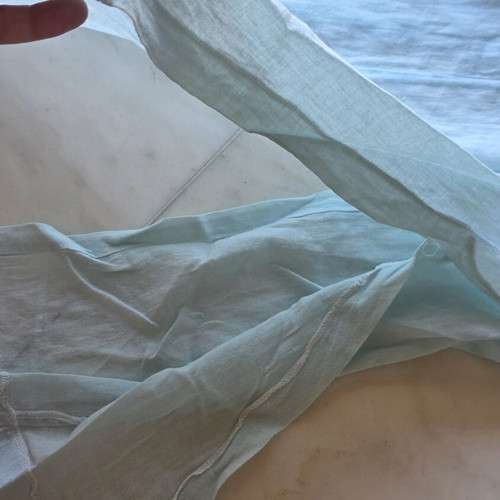 Cotton shirt Estate with slits, size M, like new, turquoise