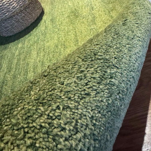 Nomadic style green wool rug 1.7x2.45 m