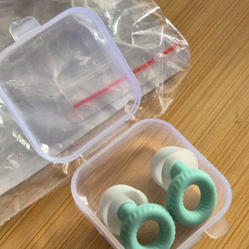 Silicone earplugs turquoise new, reusable