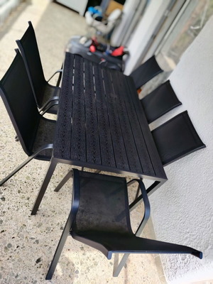 Balcony table with 6 chairs