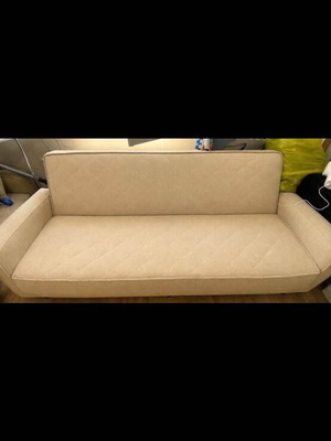 Living room sofa set used, includes single, double and triple sofas with storage and bed function