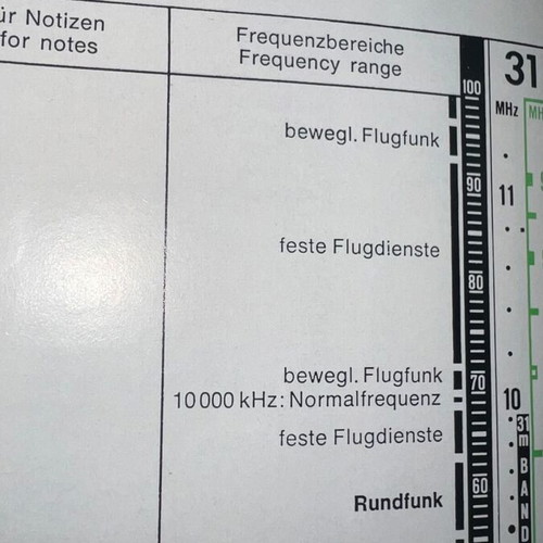Grundig radio like new with rare frequency reception guide