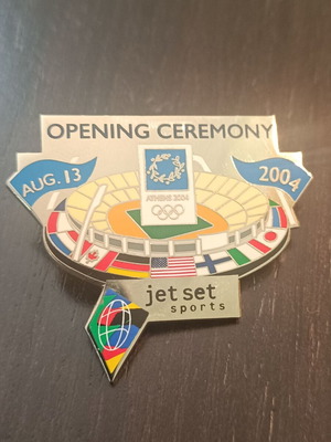 Pin Opening Ceremony Jet Set Sports Athens 2004 new