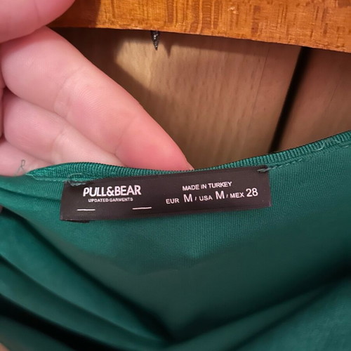 Bershka evening green dress used, size M -  4,00 - Vendora.cy