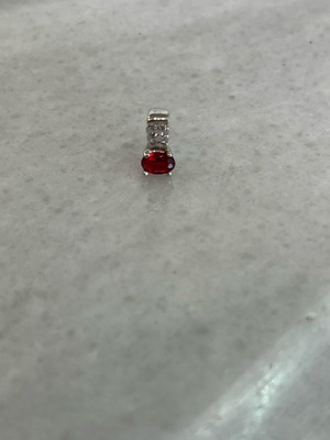 Silver pendant new with zircon