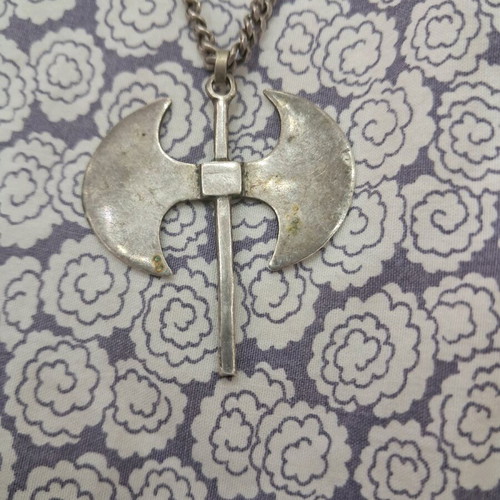 Silver chain with axe like new
