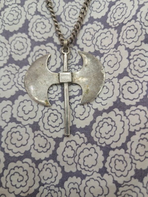 Silver chain with axe like new