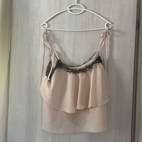 Billy Sabbado blouse used XS/S with lace and adjustable straps