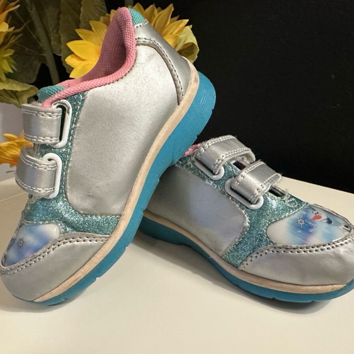 Frozen District athletic sneakers size 26 like new, blue for girls