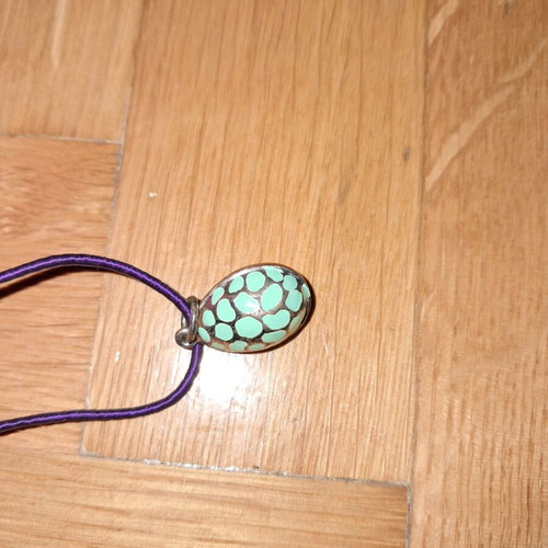 Handmade egg necklace turquoise new Rodamos