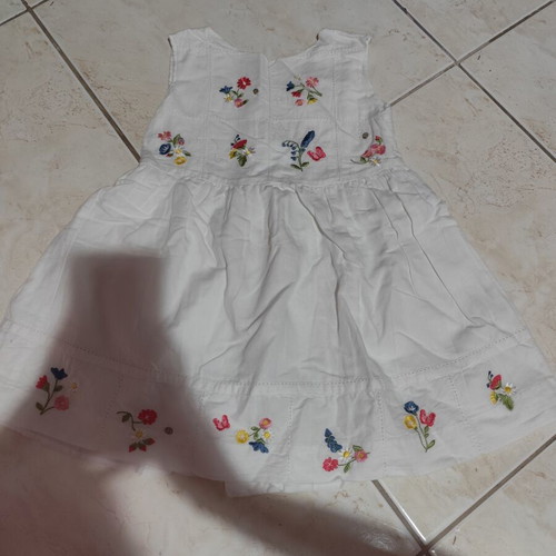 Mayoral summer dress for girls size 7 white with flowers like new