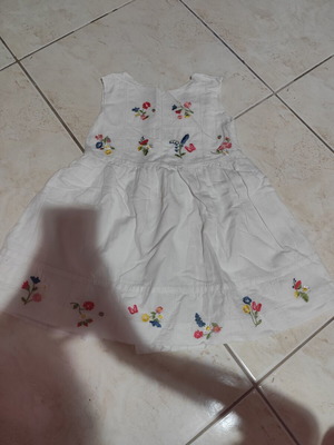 Mayoral summer dress for girls size 7 white with flowers like new