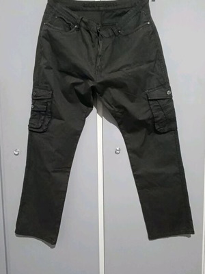 Men's pants like new, gray oil color