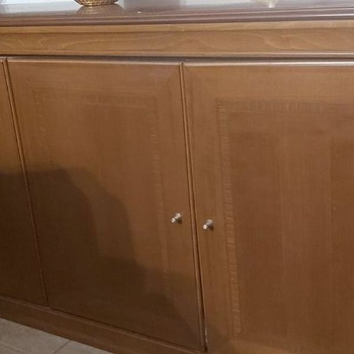 Wooden buffet with large mirror like new
