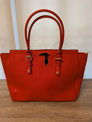 Trussardi Tote bag like new, red shoulder bag