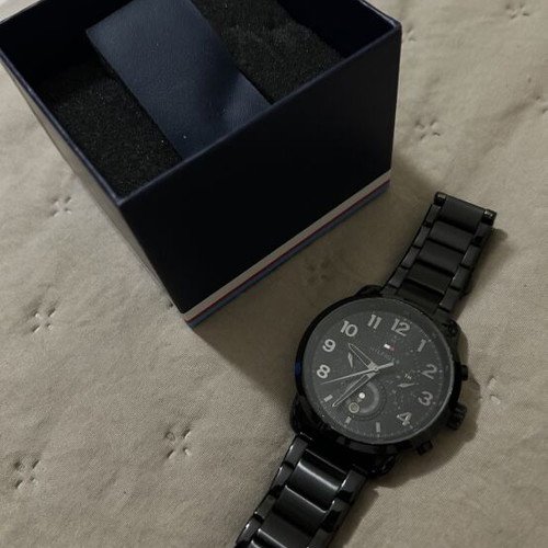 Tommy Hilfiger men's black wristwatch