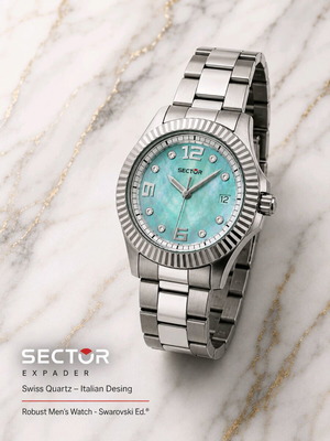 Sector Expander Razor men's watch, Swiss Quartz, Swarovski edition