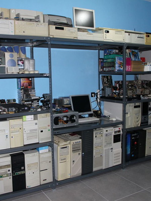 Retro PC used with peripherals and components