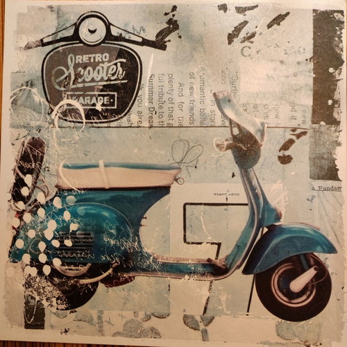 Vespa art prints like new, set of 3, 40cm x 40cm