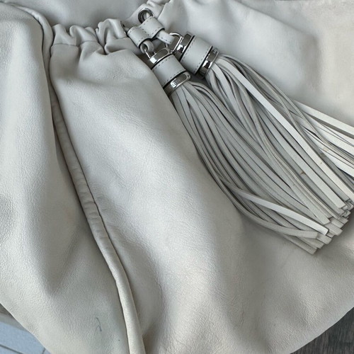 Karen Millen leather crossbody bag like new, beige