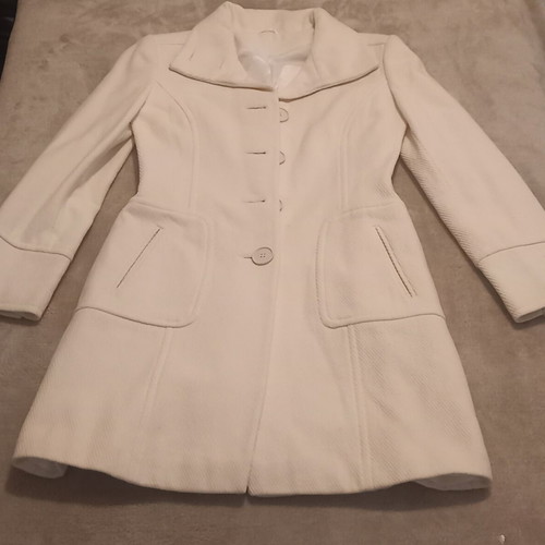 New Look wool coat like new, cream color, size S