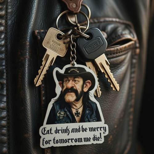 Μπρελόκ με καρικατούρα Lemmy motorhead καινούργιο, μαύρο, plexiglass