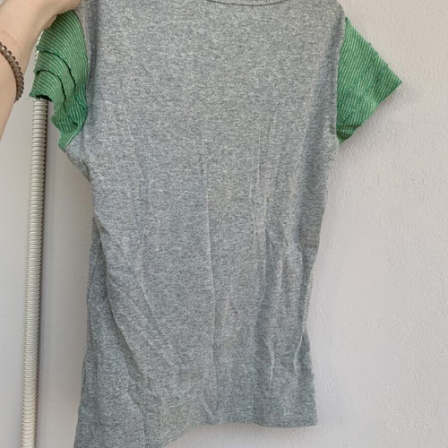 Devotion Y2K Gothic T-shirt used, gray and green, small-medium