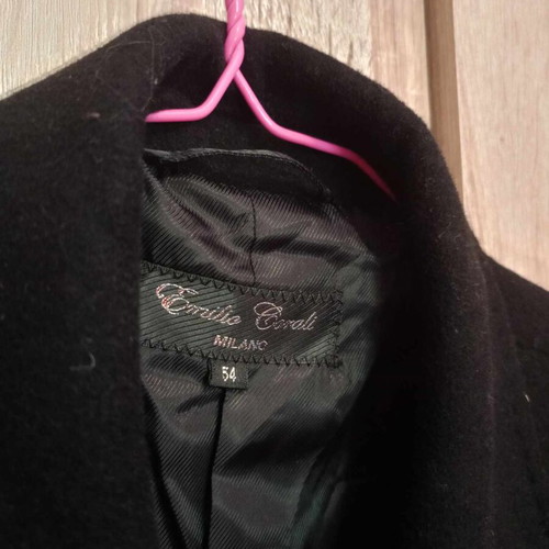 Emilio Carali Men's Coat Black Like New Size 54