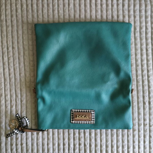 Doca women's crossbody bag like new, brown and green, 30×20 cm
