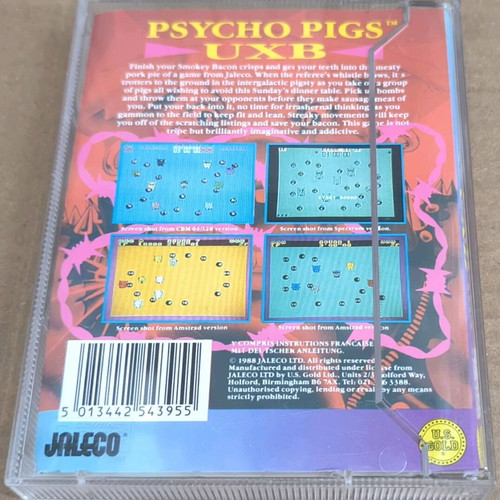 Psycho Pigs UXB Amstrad cassette like new, complete in box