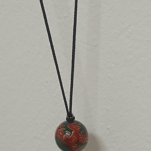 Vintage Chinese Cloisonne enamel music pendant ball