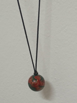 Vintage Chinese Cloisonne enamel music pendant ball