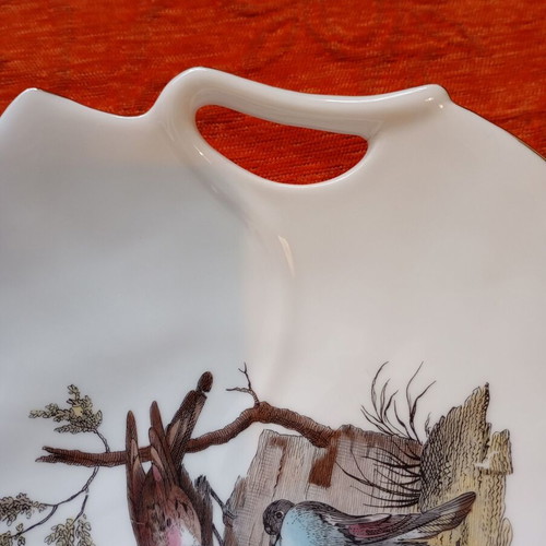 Limoges Deshoulieres porcelain serving plate used, 23 cm