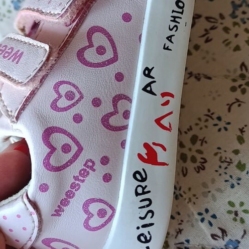 Weestep toddler sports shoes size 21, like new, soft pink