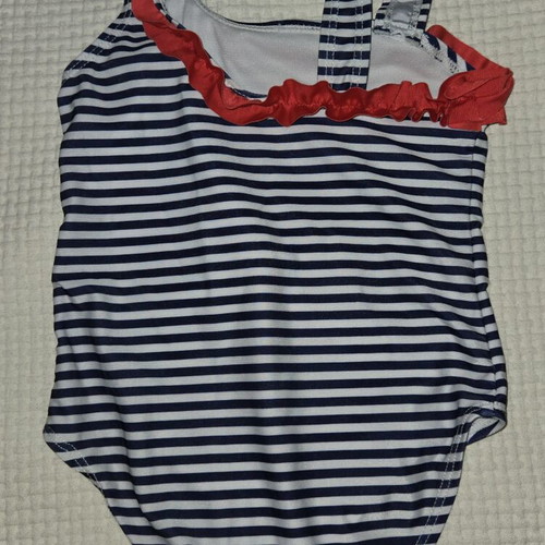 Primark children's one-piece swimsuit like new, size 98 cm, blue and red