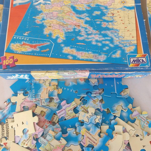 Puzzle used with map of Greece and Cyprus