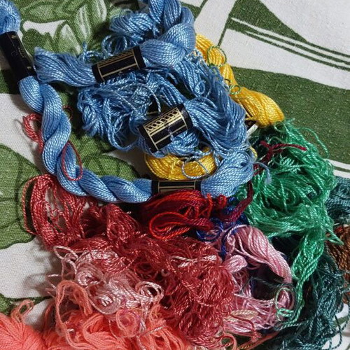 DMS threads used in various colors