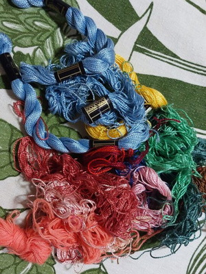 DMS threads used in various colors