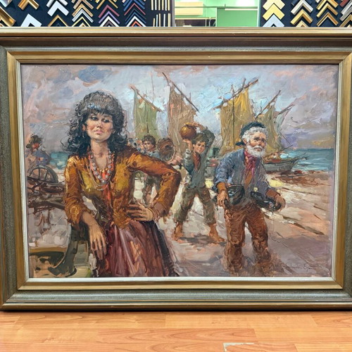 Nino Salvadori Esposito artwork used, framed oil painting
