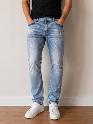 Men's jeans size L almost new, excellent quality, blue