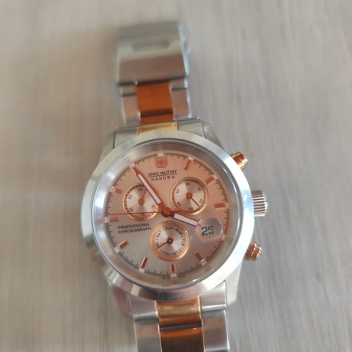 Swiss Military Hanowa wristwatch used, silver color