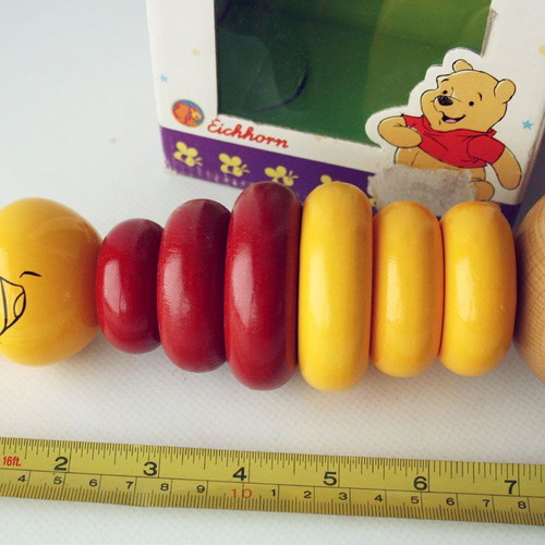 Vintage 90's Winnie the Pooh wooden toy Eichhorn Germany new