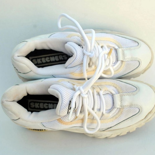 Skechers Wompers white canvas sneakers used, deadstock with tags size 37