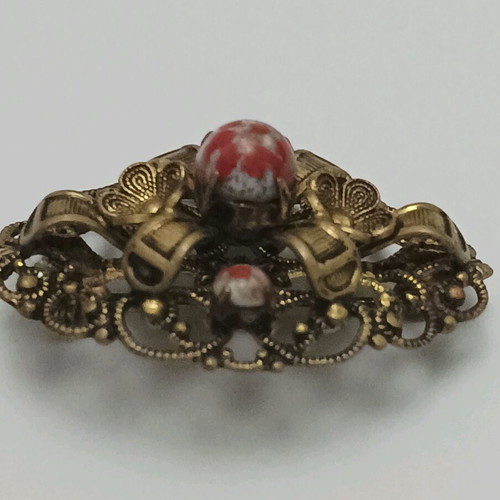 Vintage pins used, set of 3, red