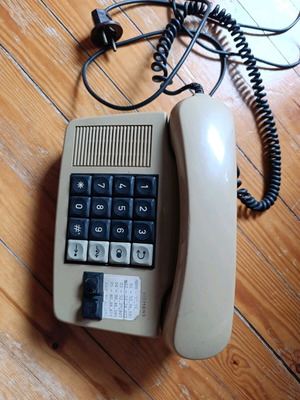 Siemens telephone used, vintage beige wired landline