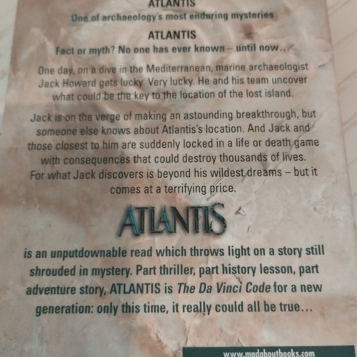 David Gibbins Atlantis book like new, English