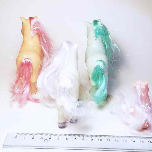 Plastic pony horses used, set