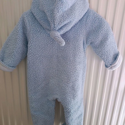 Blue baby romper like new for 3-6 months